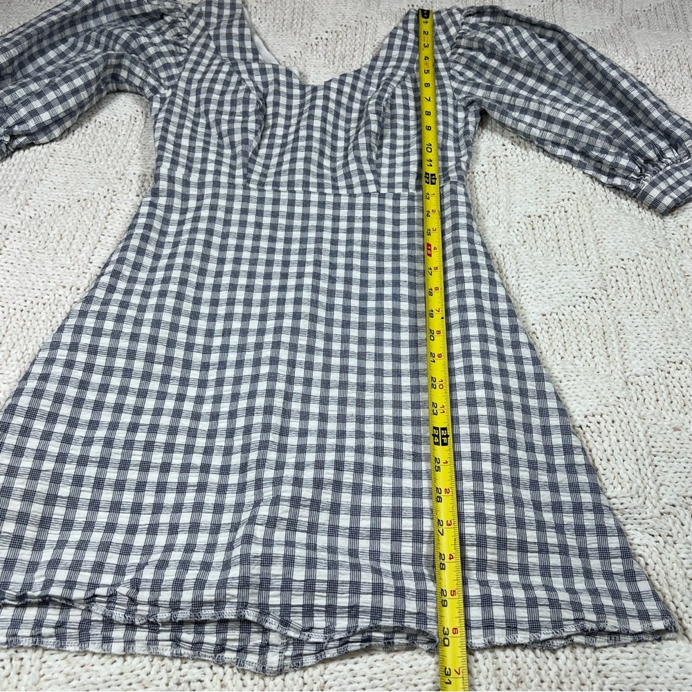 Urban Outfitters UO Lena Gingham Puff Sleeve Mini Dress - Picture 13 of 13